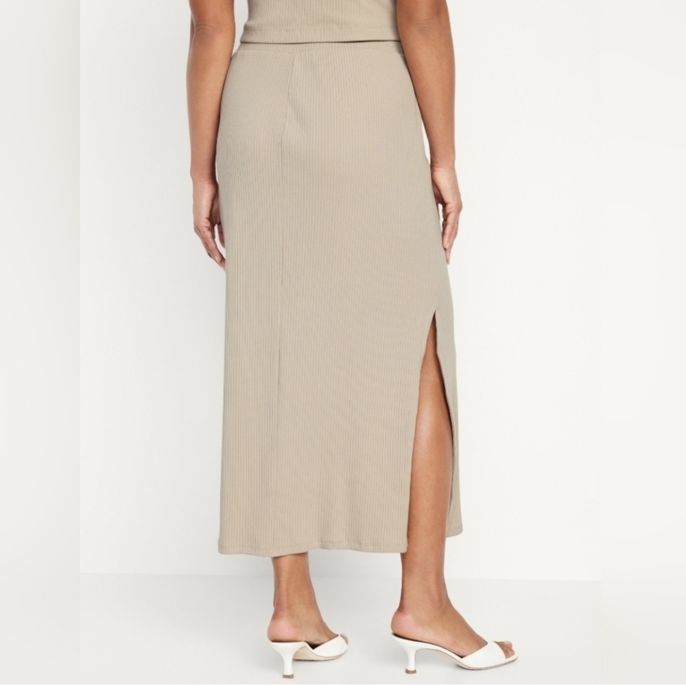 NWT Old Navy High-Waisted Rib-Knit Maxi Skirt | XS